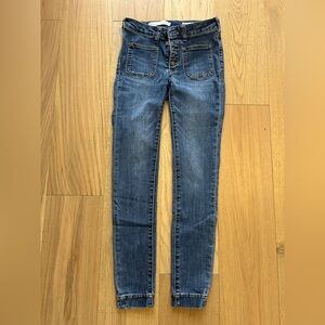 Pilcro and the Letterpress High-Rise Button Fly Denim Legging